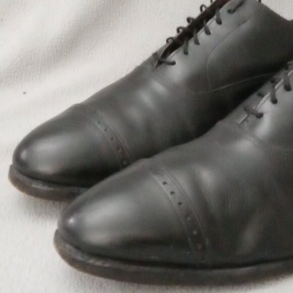 Allen Edmonds BRADY CAP TOE OXFORD Black Leather MEN'S Size 13 + Shoe Trees 7346 - Picture 4 of 16